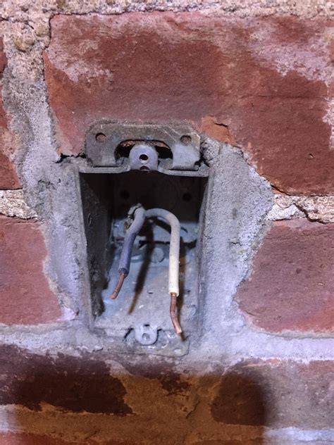 electric box brick wall|recessed outlet box for brick wall.